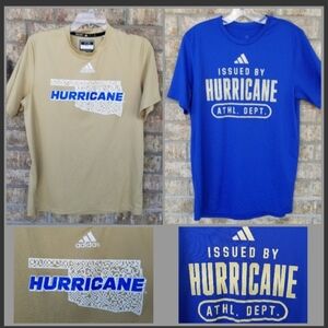 (2 Shirts) Tulsa Golden Hurricanes BLUE GOLD ShortSleeve Athletic Shirts (Sm/Md)